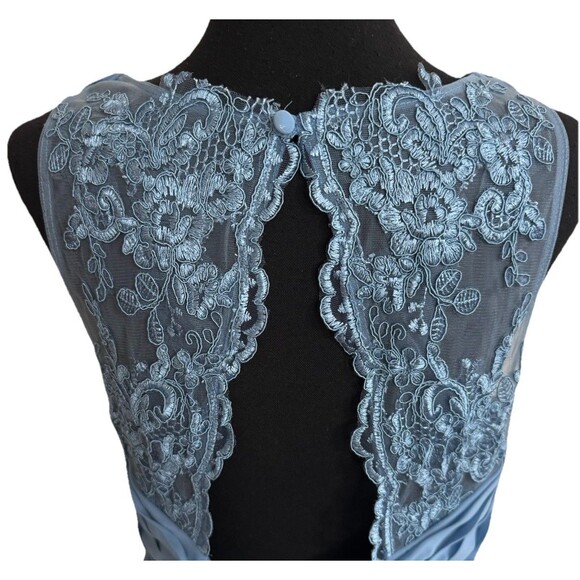 Chic Azazie Collin Bridesmaid Dress Plus Size  Size C   Waist 22 Steel Blue - Picture 7 of 10